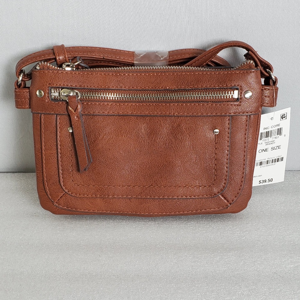 INC Riverton Mini Crossbody Brandy Purse (See Full Description)